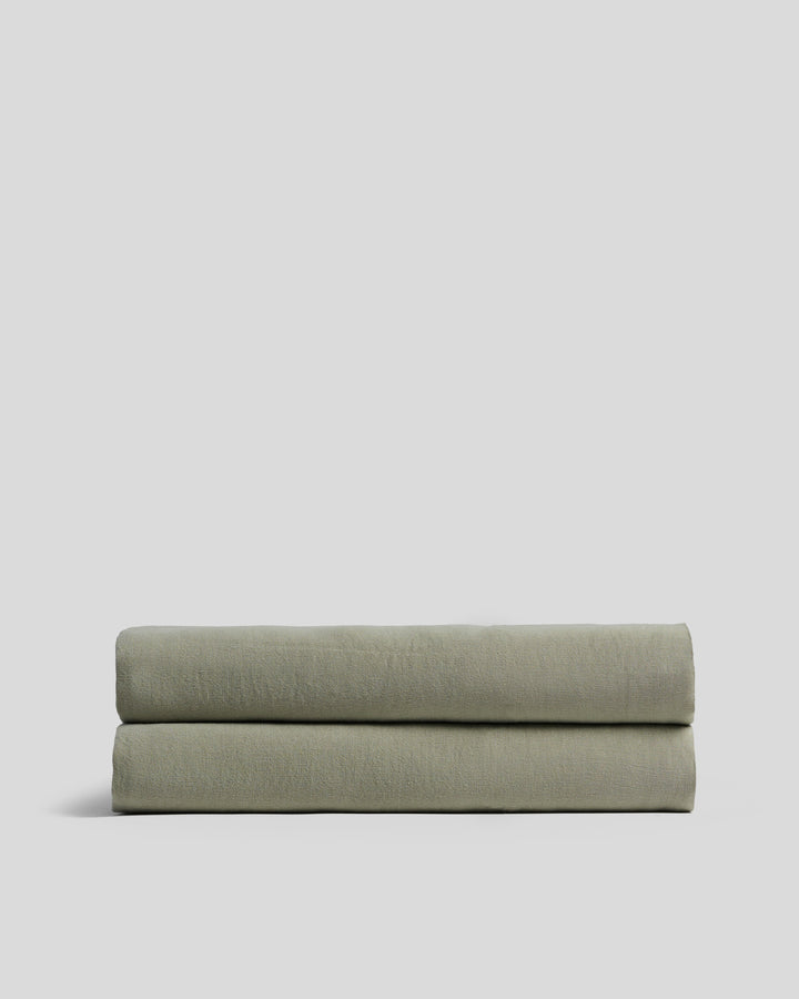 Linen Tencel Fitted Sheet - FINAL SALE (Moss)